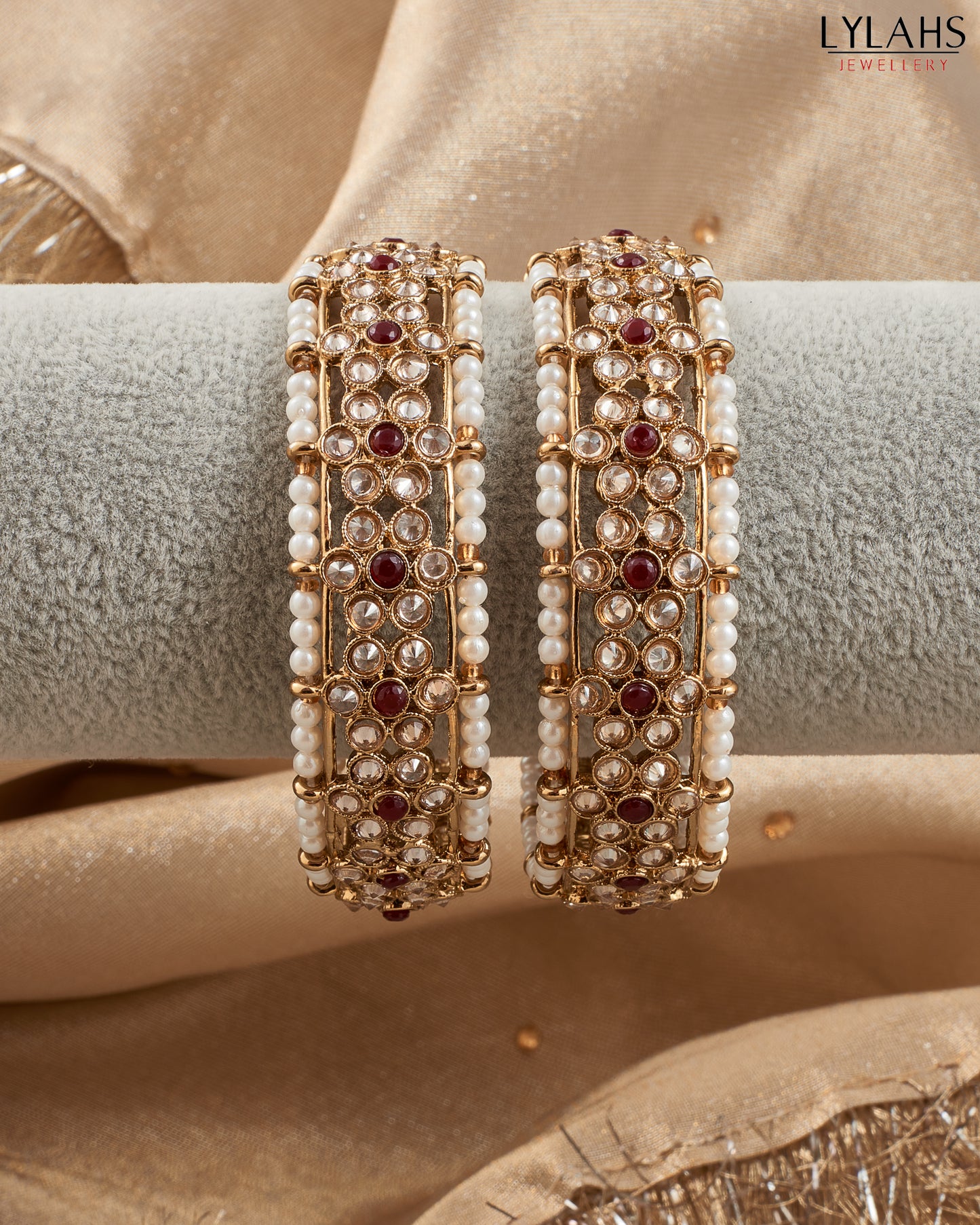 Lylahs Jewellery - Pair of Bangles - Maroon
